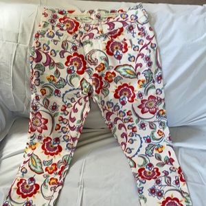 Floral jeans